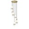 Z-Lite Cayden Chandelier, 7-Light, 18 In.W x 16.75 In.H, Modern Gold/Clear + Etched Opal 1946P-7R-MGLD - alternate 7